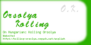 orsolya kolling business card